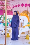Telekung Travel Eirha Mom Navy Blue 