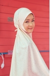Telekung Travel Eirha Dotter Vanilla 