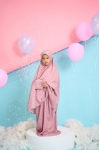 Telekung Travel Polkadot Dotter Rosy Blush 