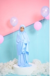 Telekung Travel Polkadot Dotter Sky Candy 