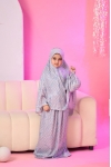 Telekung Travel Lunara Dotter Adenium Grey 