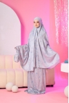 Telekung Travel Lunara Mom Adenium Grey