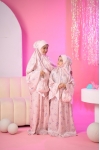 Telekung Travel Lunara Dotter Lili Pink 