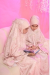Telekung Travel Lunara Dotter Marigold Peach 