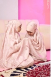 Telekung Travel Lunara Dotter Marigold Peach 