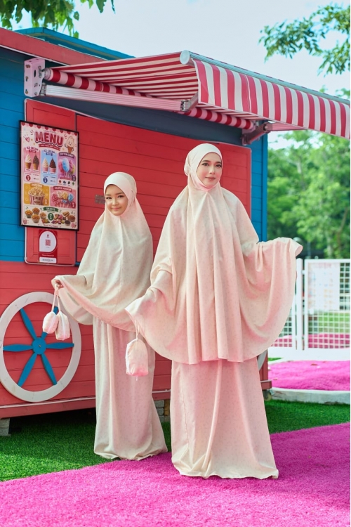 Telekung Travel Eirha Mom &  Dotter Vanilla 