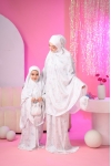 Telekung Lunara Sedondon Mak & Anak Daisy White 