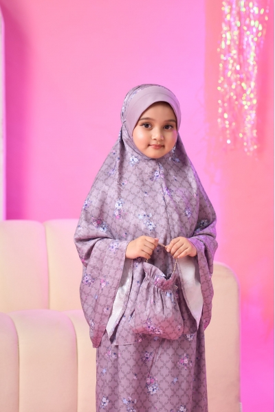 Telekung Travel Lunara Dotter Iris 