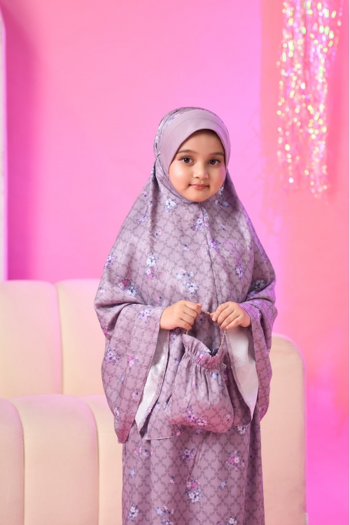 Telekung Travel Lunara Dotter Iris 