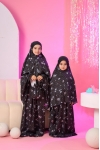 Telekung Travel Lunara Dotter Black Rose 