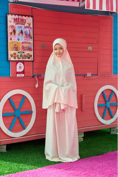Telekung Travel Eirha Dotter Vanilla 