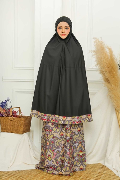 Telekung Bateeq Black