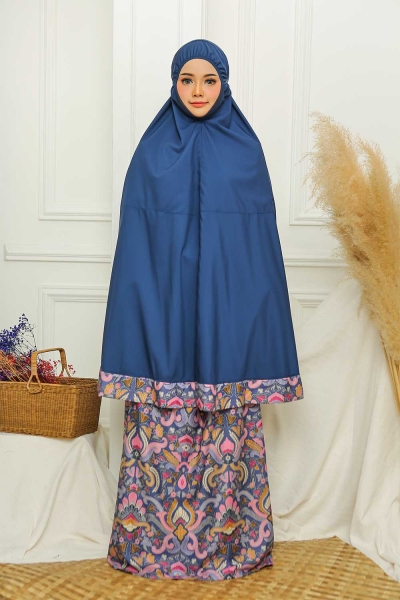 Telekung Bateeq Navy Blue