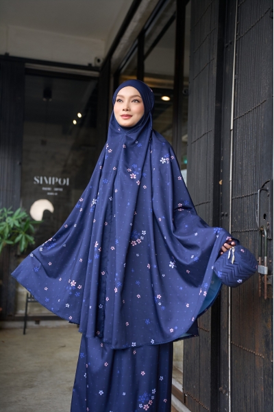 Telekung Bucket Friska Blueberry 