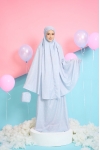 Telekung Travel Polkadot Mom Misty Grey 