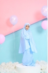 Telekung Travel Polkadot Dotter Sky Candy 