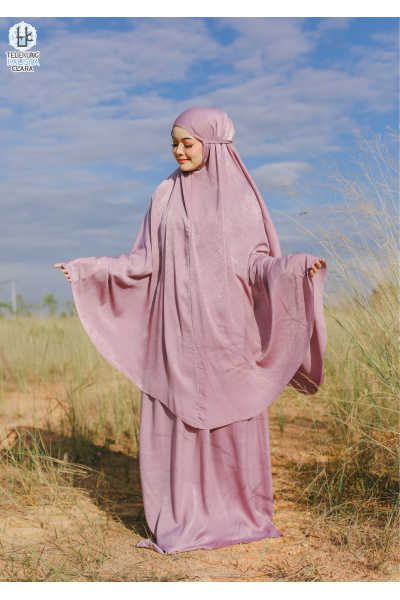 Telekung Hayfa Purple