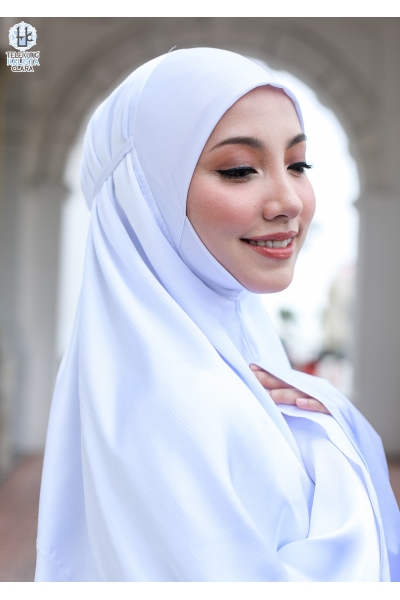 Telekung Helwa White