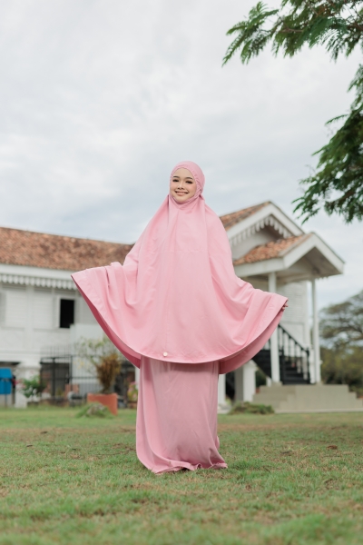 Telekung Mikayla Pink